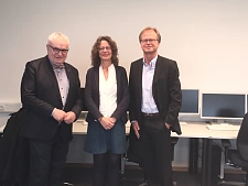 (v.l.n.r.).: Staatsrat Henning Lühr, die Präsidenten des Amtsgerichts Bremen Ann-Marie Wolff und Staatsrat Jörg Schulz