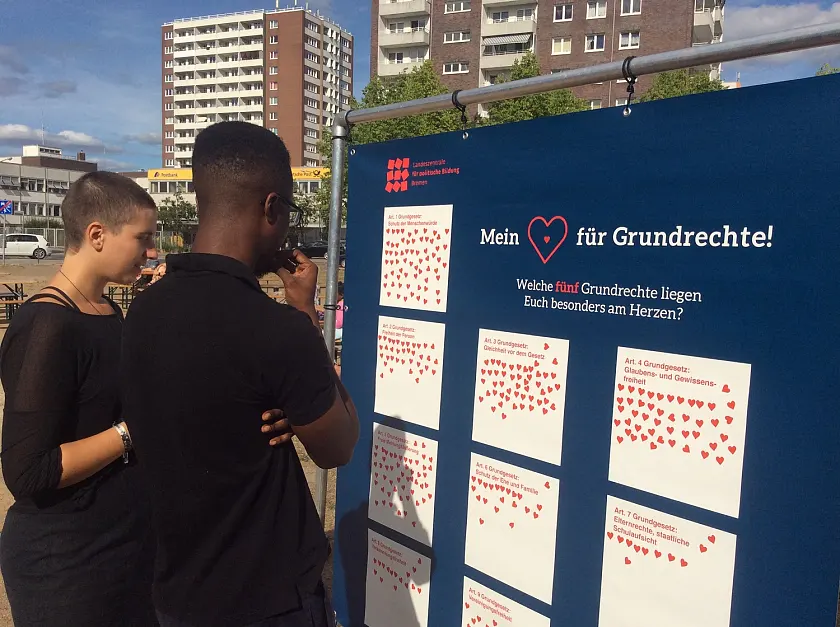 Projekteinsatz bei einem Stadtteilfest im September 2018