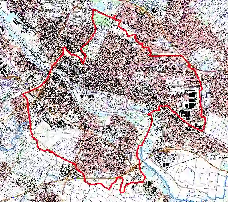 Karte mit dem eingezeichneten AFB-Sperrbezirk