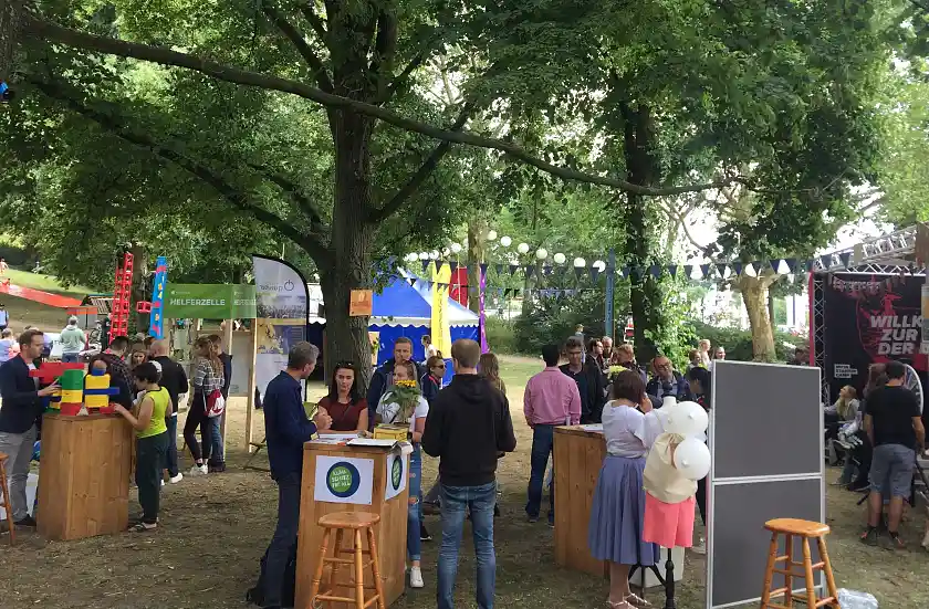 Start-ups auf Tuchfühlung mit zukünftigen Nutzerinnen und Nutzern (Foto: Jan Elsner) 