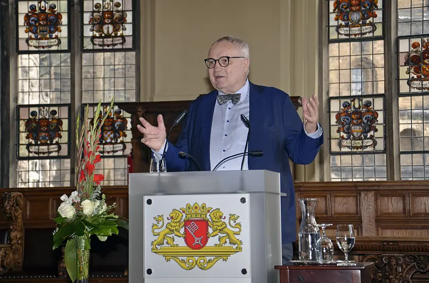 Staatsrat Henning Lühr begrüßte die Nachwuchskräfte | Foto: Pressereferat Senator für Finanzen