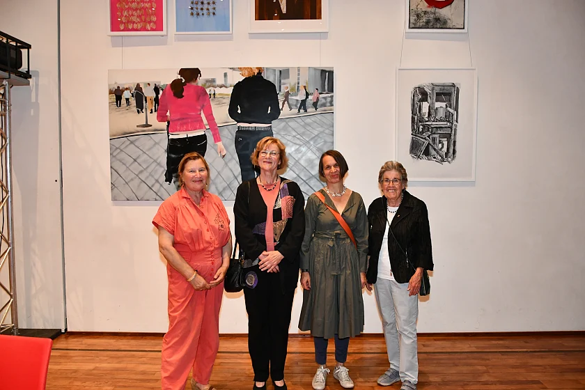 Die Künstlerinnen Frauke Beeck, Annemarie Arndt, Akkela Dienstbier und Heide Duwe (v.l.n.r.)