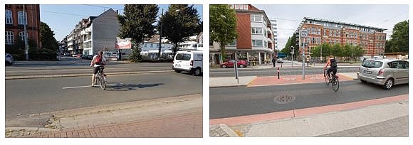 Vorher / nachher: Querung Langemarckstr. -Neustadtswall