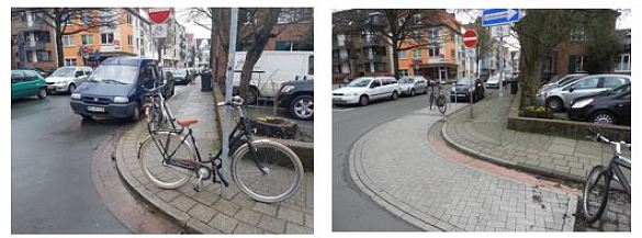 Vorher / nachher: Fahrradparken (Gr. Annenstr. – Gr. Krankenstr)