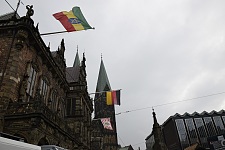 Äthiopien-Flagge am Rathaus