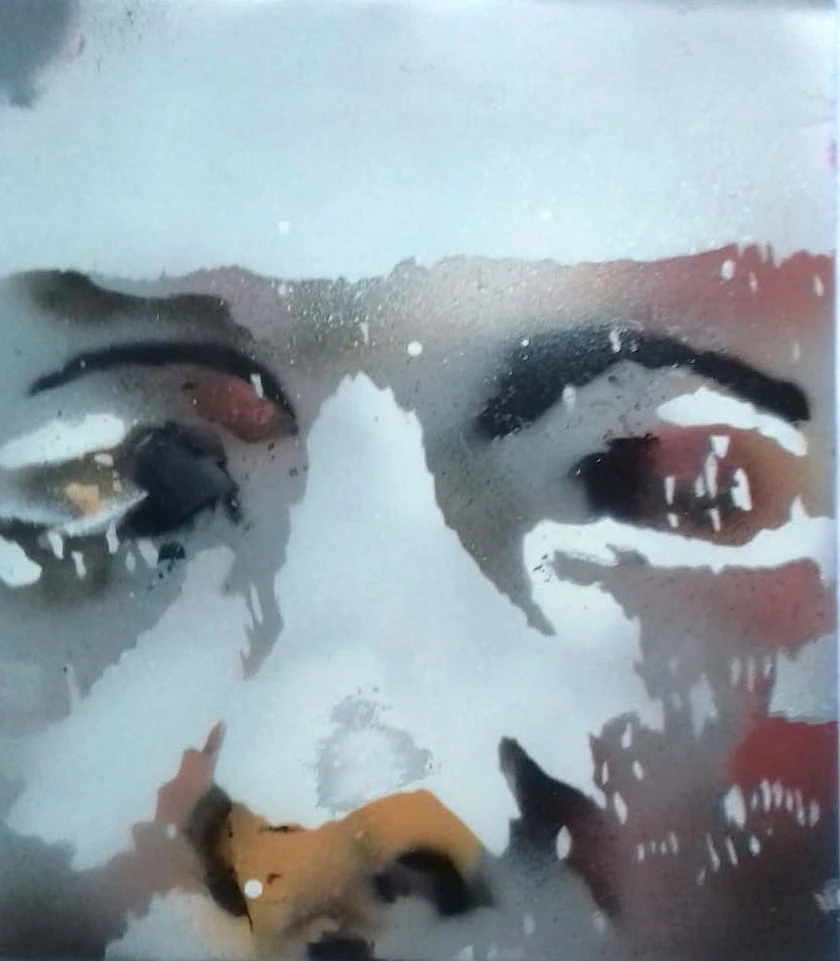 PMB – vorne, Spray auf Metall (2020)