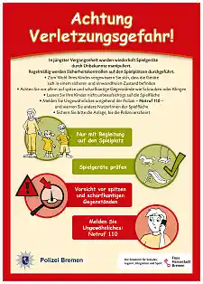 Warnschild Spielplatz