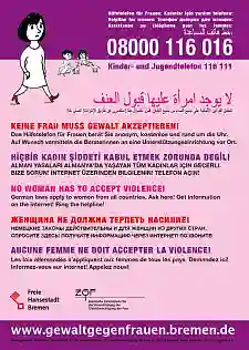 Plakat "Gewalt gegen Frauen"