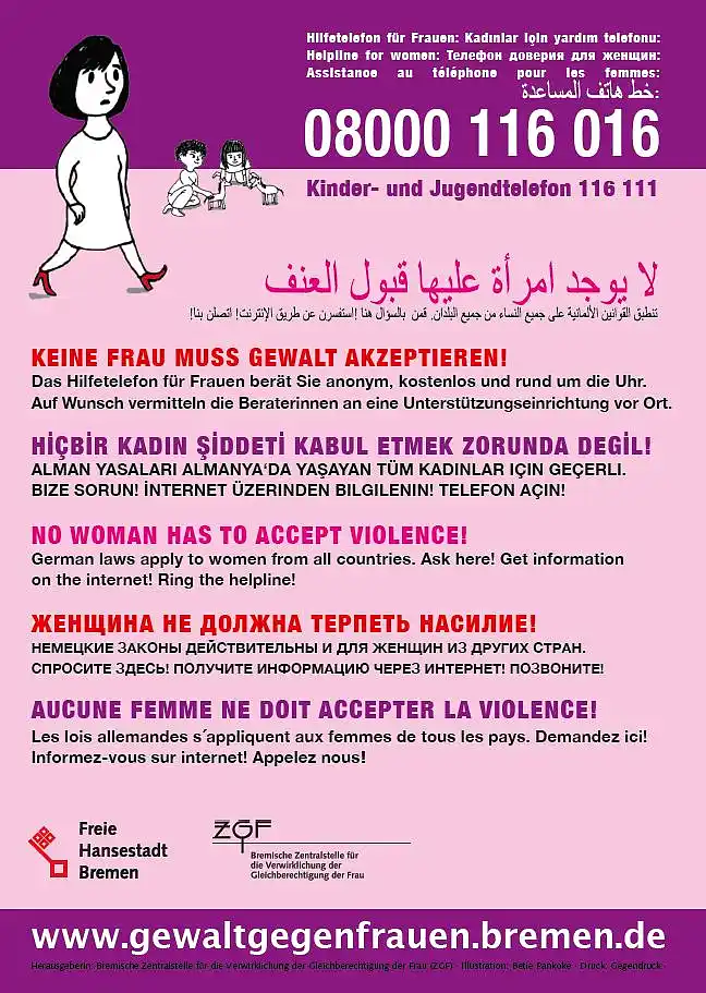 Plakat "Gewalt gegen Frauen"