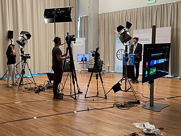 Impression von der Online Konferenz in der Bremer Landesvertretung in Berlin
