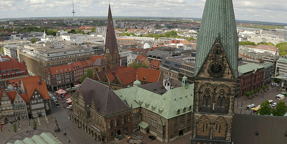 Luftaufnahme der Bremer Innenstadt  Foto: Senatspressestelle