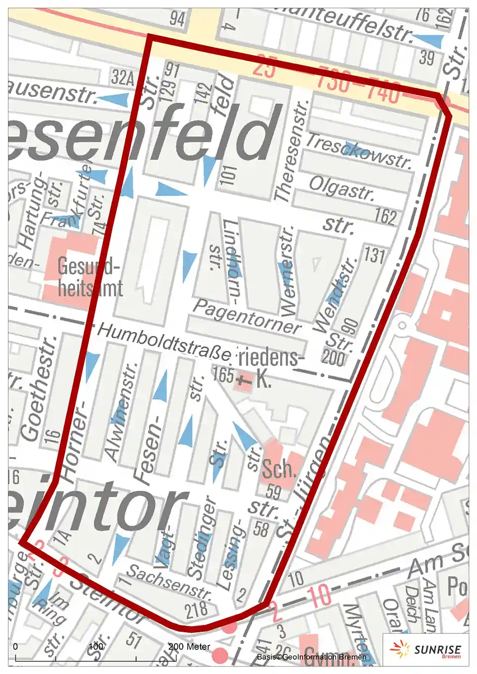 Gebiet des Bewohnerparkgebiets 