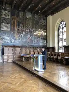 Senator Dietmar Strehl begrüßte die Nachwuchskräfte