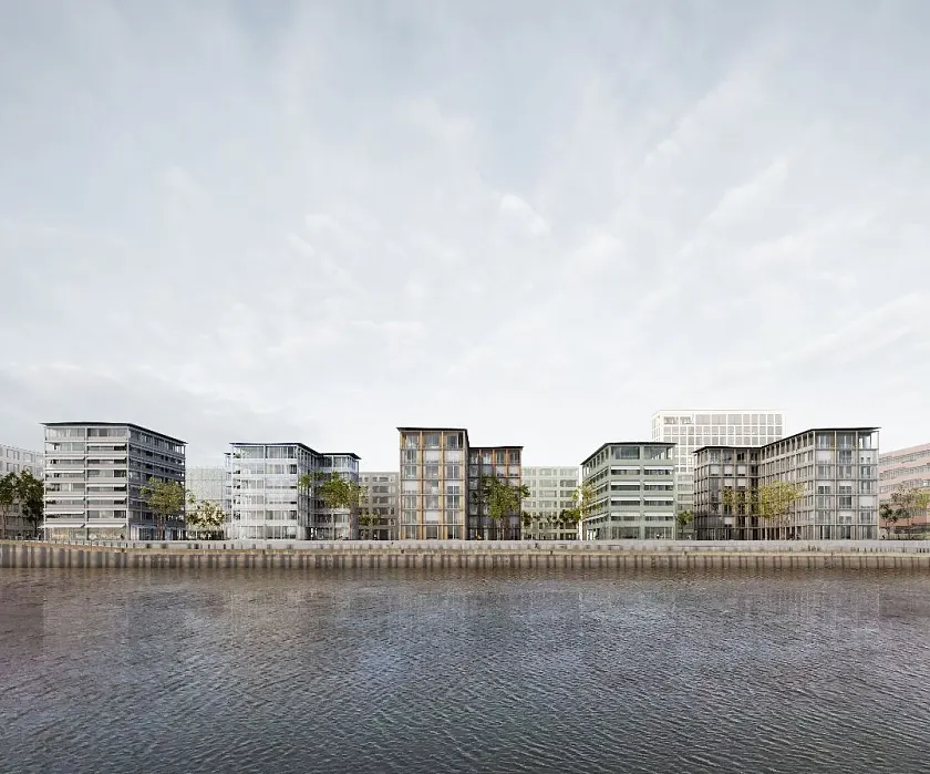 Aus dem Entwurf des Architekturbüros Felgendreher Olfs Köchling werden im Plangebiet Stephani-Ost zwei Gebäude realisiert. © Felgendreher Olfs Köchling & Ponnie Images 