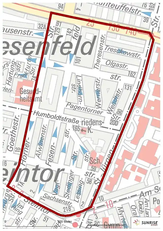 SUNRISE-Gebiet der östlichen Vorstadt