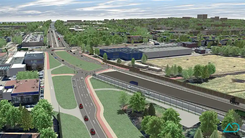 BA2-2 Visualisierung Tunnelportmal - verlegte Neuenlander Strasse  Foto: Deges