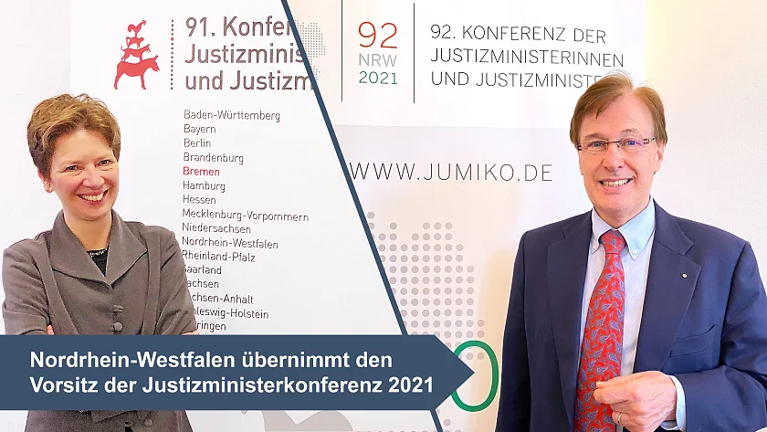 Nach der Bremer Senatorin für Justiz und Verfassung, Claudia Schilling, ist jetzt der nordrhein-westfälische Justizminister Peter Biesenbach Vorsitzender der nunmehr 92. JuMiKo.  Foto: Justiz NRW