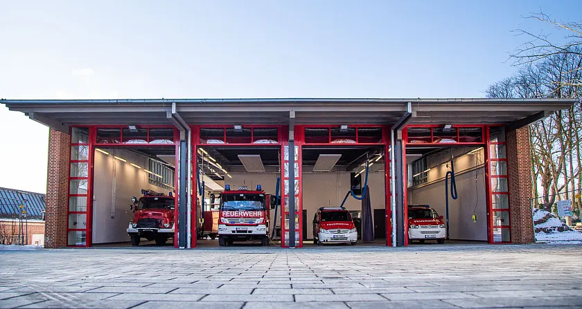 Der Neubau der Freiwilligen Feuerwehr und Polizeistation in Farge