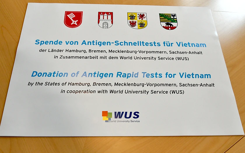 Die Spendentafel. Foto: Landesvertretung 