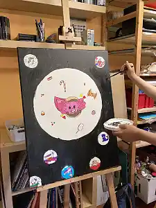 Noch im Entstehungsprozess: Ein weiteres Bild. Foto: AfsD