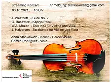 Ein Streamingkonzert findet im Rahmen des Projektes auch statt.