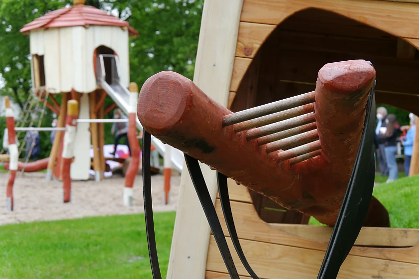 Der sanierte Spielplatz "Blanker Hans" in Huchting Foto: Sozialressort