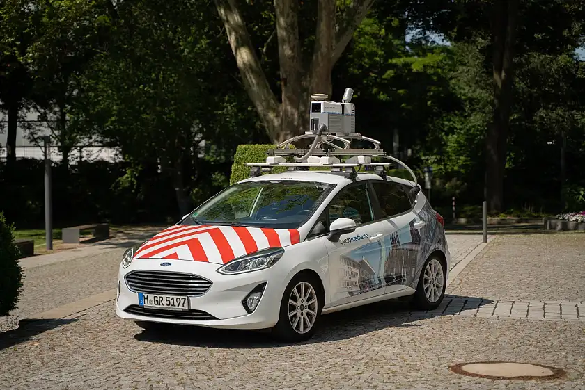 Kamera-Wagen für die Straßenbefahrung. Foto: Cyclomedia GmbH 