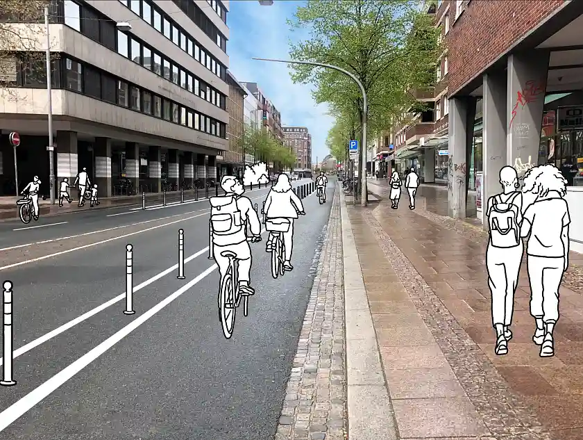 Visualisierungen der Martinistraße. Foto: Gruppe für Gestaltung GmbH