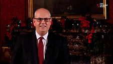 Bürgermeister Andreas Bovenschulte bei der Weihnachtsansprache. Foto: Senatspressestelle