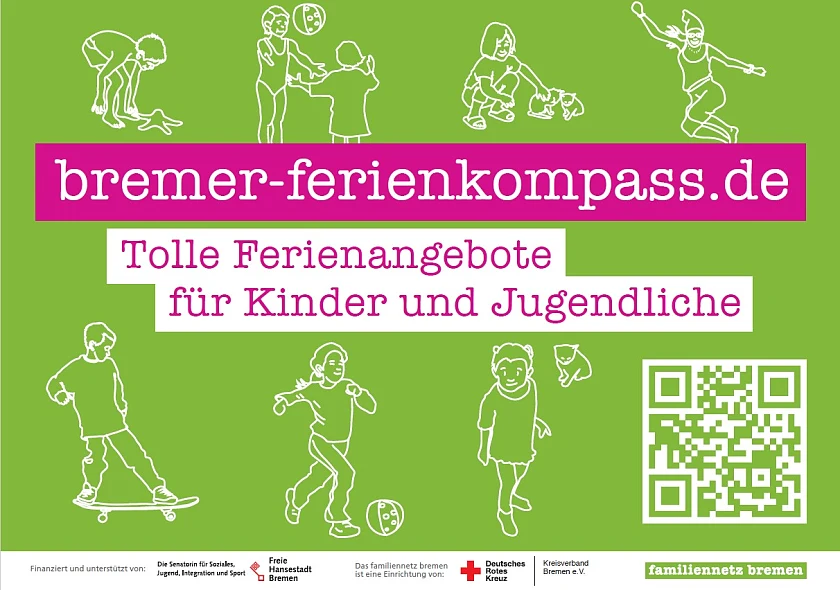 Plakat Bremer Ferienkompass. Foto: Soziales