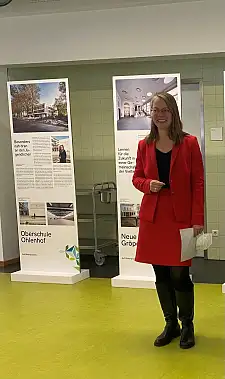 Senatorin Aulepp eröffnet die Ausstellung: Auf Bildung bauen. Wie die Gröpelinger Bildungslandschaft um- und neugebaut wird