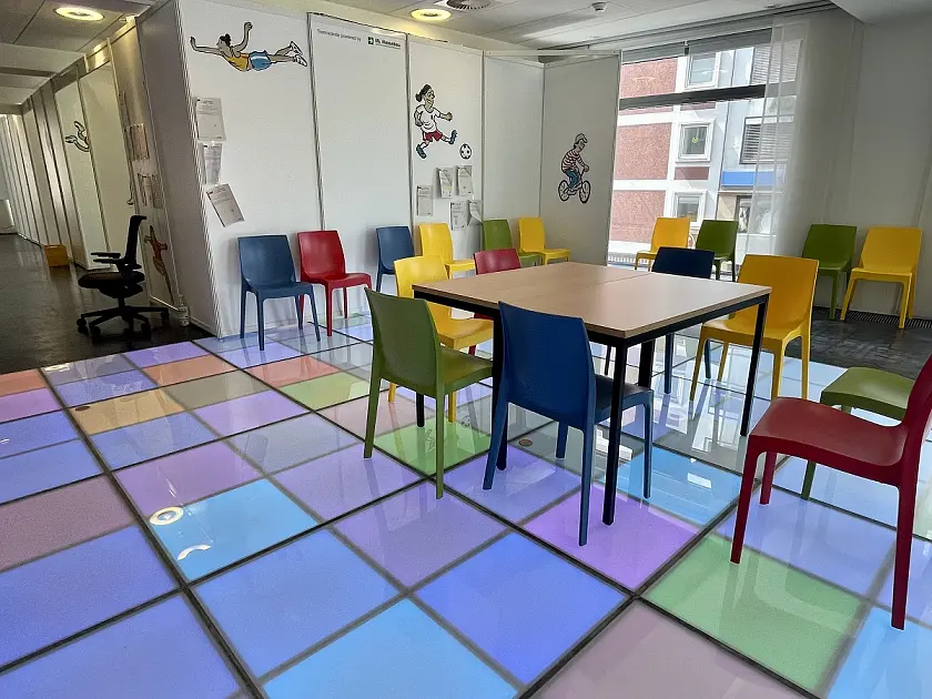 Der neue Wartebreich im Kinderimpfzentrum Sögestraße. Foto: SGFV
