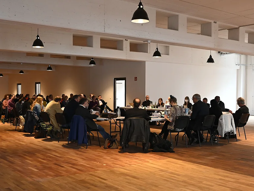 Die Deputation für Kultur tagt im neuen Zentrum für Kunst im Tabakquartier. Foto: Senatspressestelle