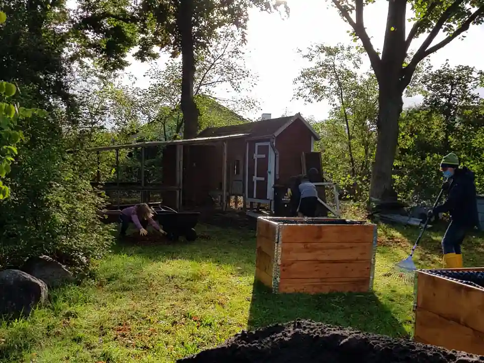 In den Hochbeeten pflanzen die Kinder der Grundschule Arbergen ihr eigenes Gemüse an. Foto: SKB