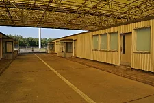 Blick in die Grenzübergangsstelle Marienborn. Foto: Landeszentrale