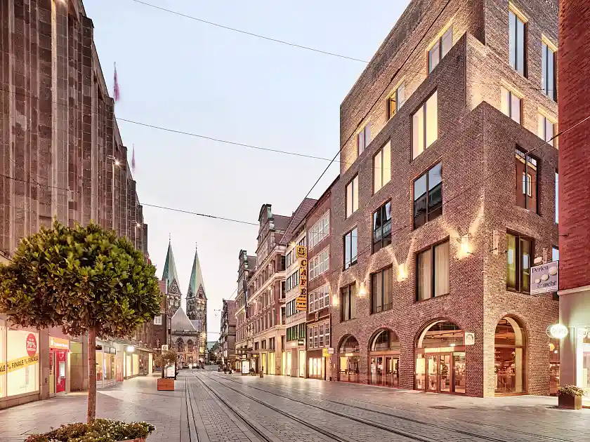 Blick in die Obernstraße mit Johann Jacobs Haus. Foto: Joh. Jacobs & Co. Gruppe