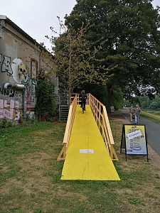 Ab in die Städtische Galerie: Die Rampe schafft Zugang. Foto: Bernadette Haffke