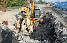 Rückbau der Brücke im Oktober 2020, Foto: ASV