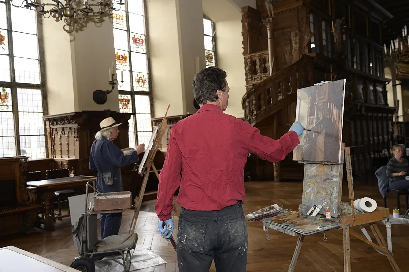 Till Warwas in der Oberen Halle. Foto: Senatspressestelle 