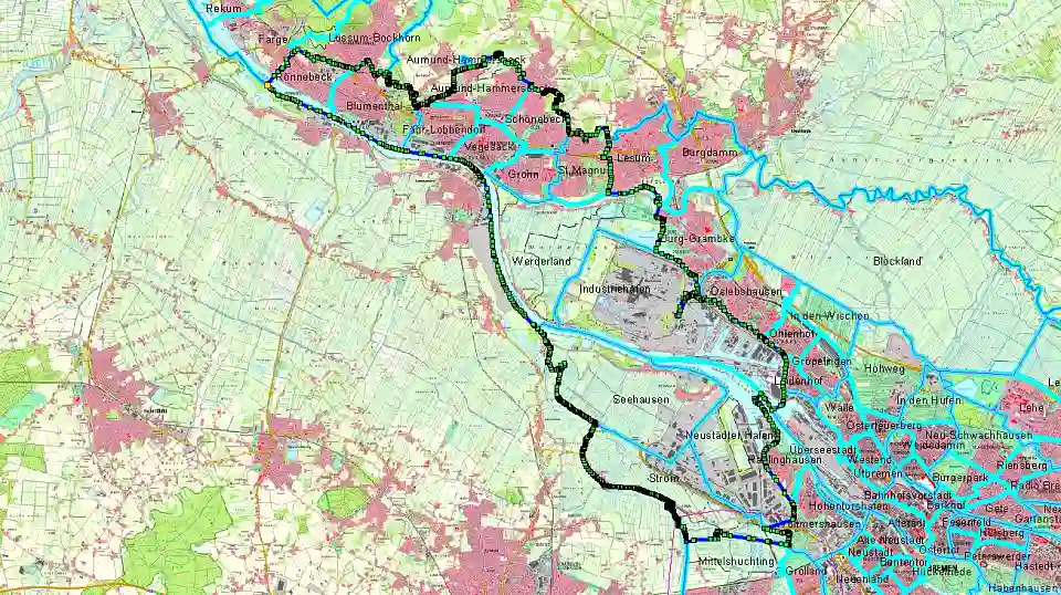 Die Überwachungszone in der Stadt Bremen. Foto: Gesundheitsressort