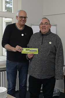 S(ch)ichtwechsel: Bürgermeister Andreas Bovenschulte und Ronald Pawlik. Foto: Senatspressestelle