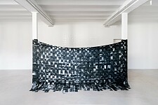 Light rhizome, 1,73 x 4 m Teichfolie, Acryllack, 2020 Foto: Lukas Klose