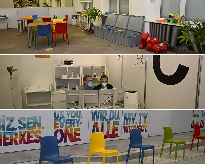 Eindrücke von der neuen Kinderambulanz Am Brill, die montags bis freitags von 9 bis 16 Uhr für Kinder und Jugendliche bis 18 geöffnet hat. Foto: Senatspressestelle