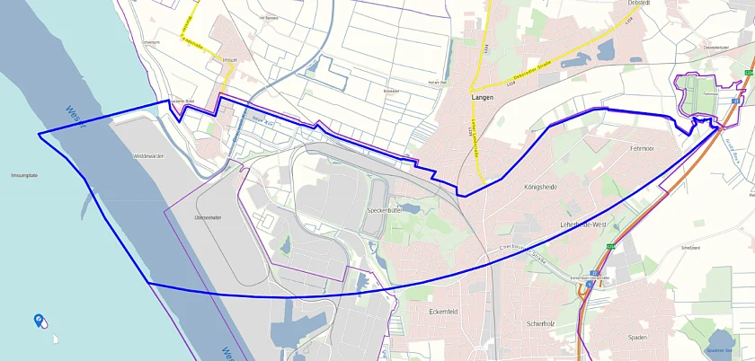 Visualisierung der Sperrzone. Foto: Gesundheit