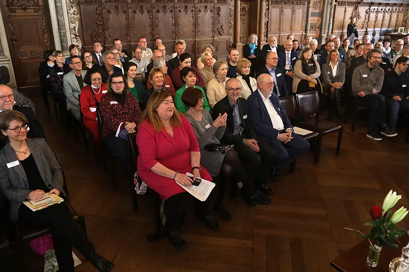 Senatsempfang  zum 100-jährigen Bestehen der Werkstatt Bremen in der Oberen Rathaushalle. Foto: Senatorin für Soziales