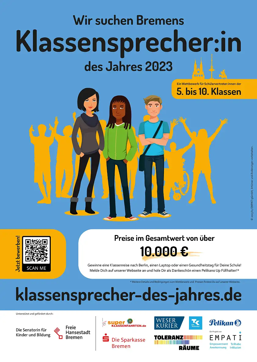 Das Plakat zum Wettbewerb Klassensprecher:in des Jahres