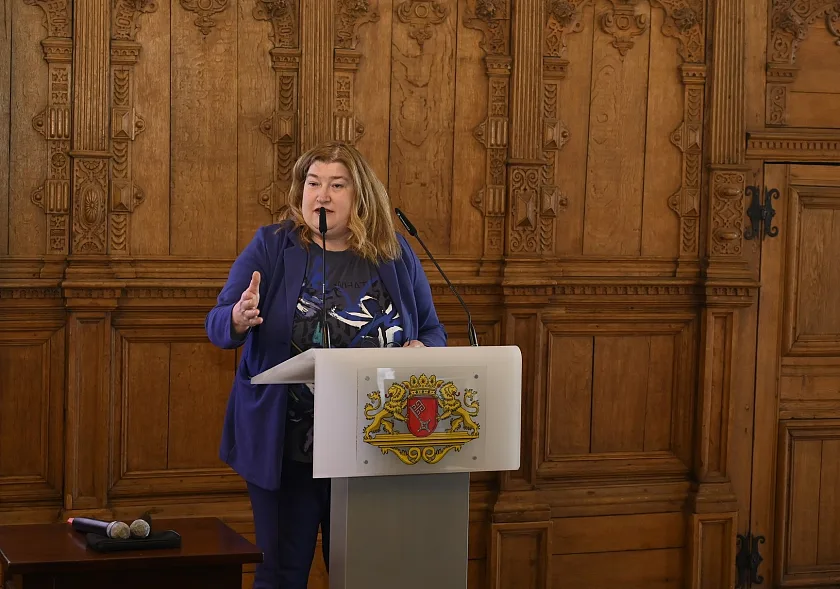 Sozialsenatorin Anja Stahmann bei der Eröffnung. Foto: Senatspressestelle