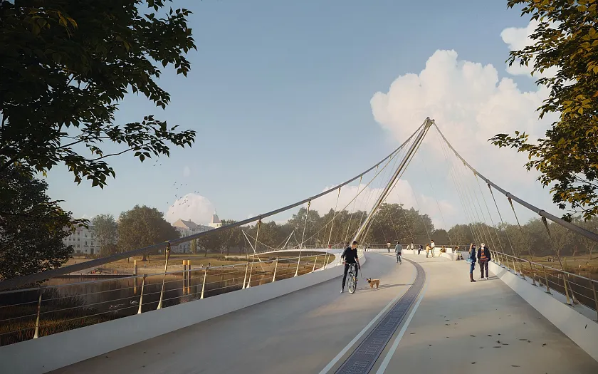 Visualisierung Großer Wesersprung Mitte, Quelle: Arbeitsgemeinschaft NEY & PARTNERS und panta ingenieure GmbH