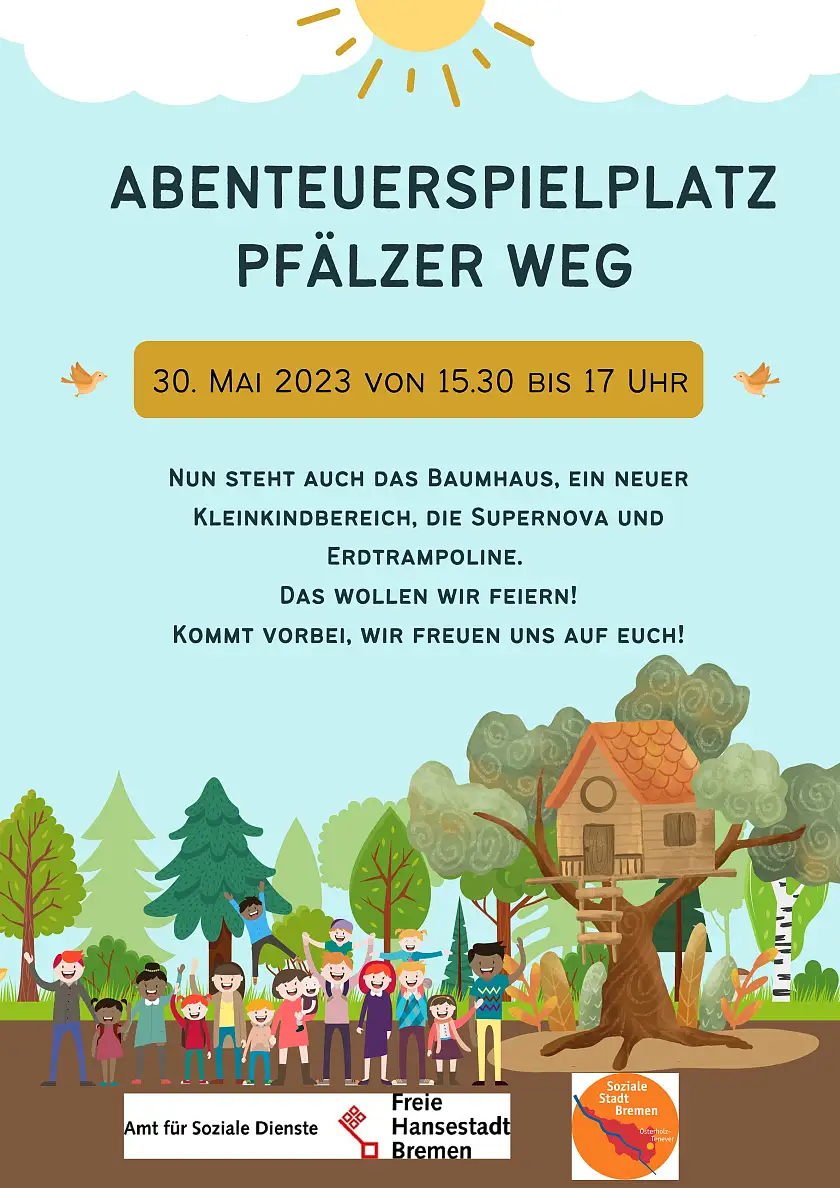 Die Einladung zum Fest zur Einweihung. Foto: Sozialressort