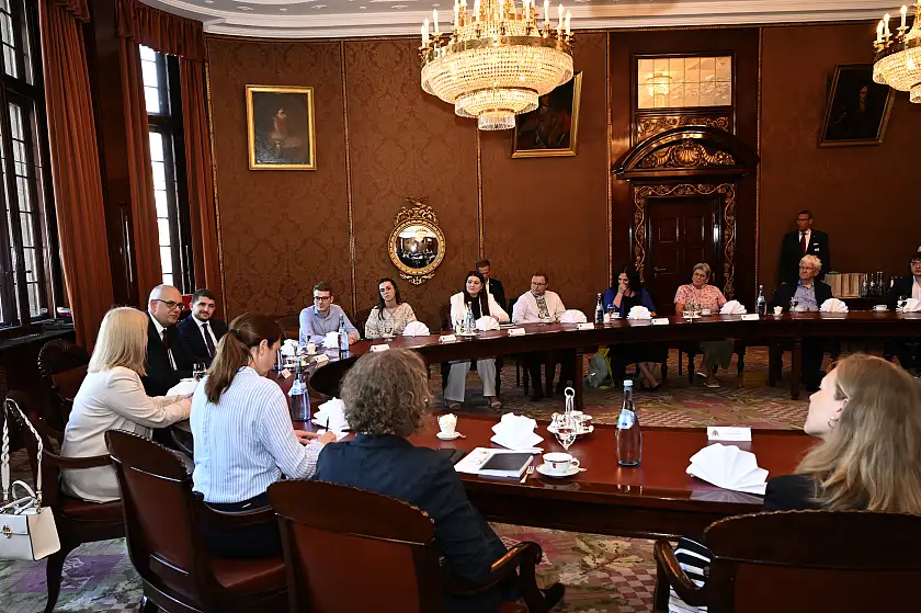 Gespräch zur Gemeinsamen Absichtserklärung zwischen Bremen und der Oblast Odessa im Senatssaal. Foto: Senatspressestelle